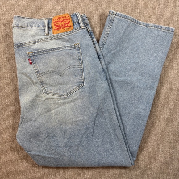 Levi's Other - Levi 559 Light Wash Distressed Demin Jeans Men's Size 42x31 EUC